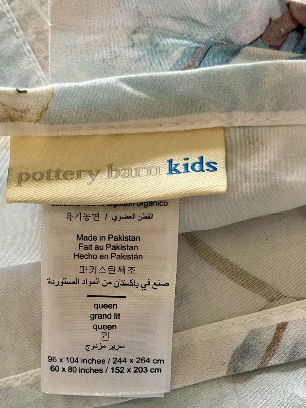 Pottery Barn Kids Celeste Fairy Print Queen Sheet Set